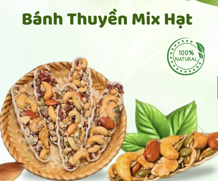 Bánh Thuyền Mix Hạt Dinh Dưỡng Plant Food, Thơm Ngon Giàu Dinh Dưỡng