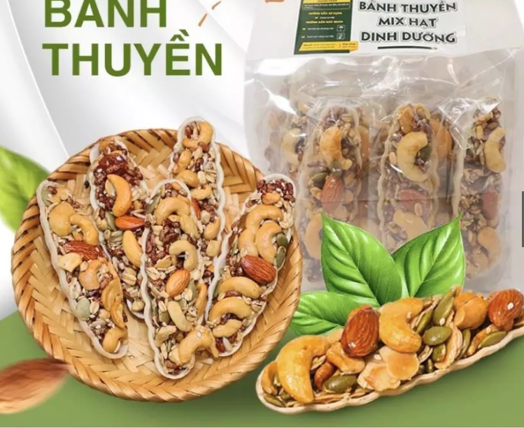 Bánh Thuyền Mix Hạt Dinh Dưỡng Plant Food, Thơm Ngon Giàu Dinh Dưỡng